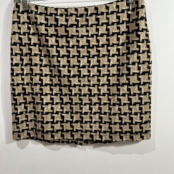 J. McLaughlin Dresses & Skirts - J. Mclaughlin Black/Cream Geometric Pencil Career Casual Stretch Skirt Size‎ 10